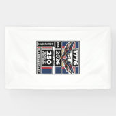ヴィンテージイーグル 1776 2026 Tシャツ 愛国的なタイポグラフィ 横断幕 (横)