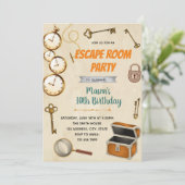 ヴィンテージイースケープルームの誕生日招待 招待状 (スタンド正面)