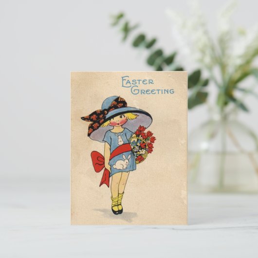ヴィンテージイースターかわいこちゃん シーズンポストカード (スタンド正面)