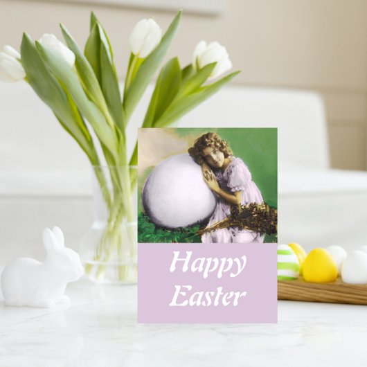 ヴィンテージイースターかわいこちゃん シーズンポストカード