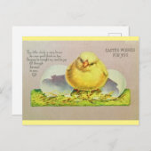 ヴィンテージイースターが可愛い雛を願う ポストカード (正面/裏面)