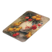 ヴィンテージイースターのひな（赤いチューリップの花） マグネット (左側)