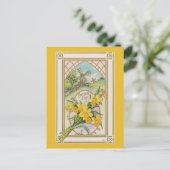 ヴィンテージイースターイエローダフォジルアンドウィンドミル シーズンポストカード (スタンド正面)