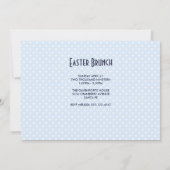 ヴィンテージイースターイラストレーションと少女と子羊 招待状 (裏面)