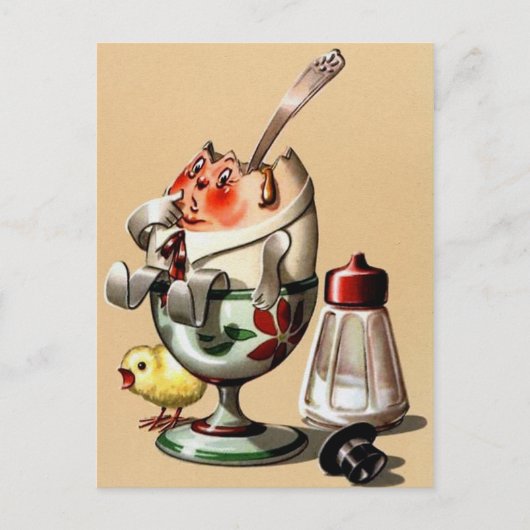 ヴィンテージイースターイラストレーションはがき ポストカード (正面)