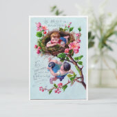 ヴィンテージイースターイラストレーションインブルー 招待状 (スタンド正面)