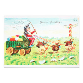 ヴィンテージイースターイラスト フォトプリント           