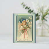 ヴィンテージイースターウィッシュエンジェルリリー ポストカード (スタンド正面)