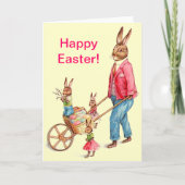 ヴィンテージイースターウサギと卵カート内の家族, ZSSG シーズンカード (正面)