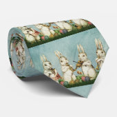 ヴィンテージイースターウサギと卵 ネクタイ (ロール)