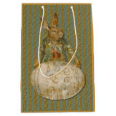 ヴィンテージイースターウサギと卵 ミディアムペーパーバッグ (正面)