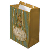 ヴィンテージイースターウサギと卵 ミディアムペーパーバッグ (正面アングル)