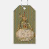 ヴィンテージイースターウサギ ギフトタグ (正面)