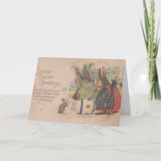 ヴィンテージイースターウサギ シーズンカード (正面)
