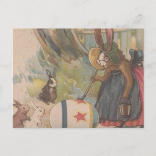 ヴィンテージイースターウサギ シーズンポストカード (正面)