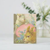 ヴィンテージイースターウサギ ポストカード (スタンド正面)