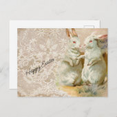 ヴィンテージイースターウサギ ポストカード (正面/裏面)