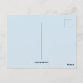 ヴィンテージイースターエッグとブルーボウ付き2羽の雛 ポストカード (裏面)