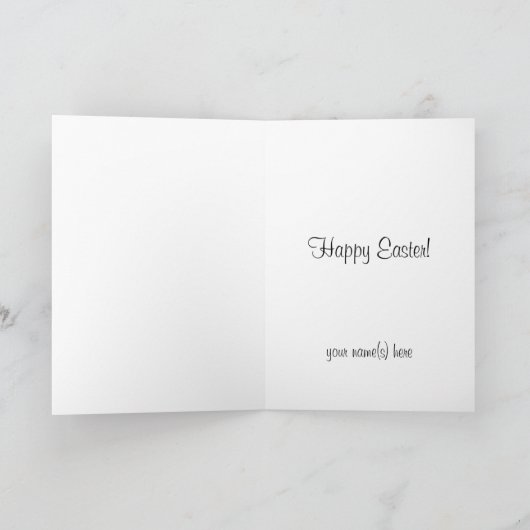 ヴィンテージイースターエッグとボートのイースターバニー シーズンカード (内部)