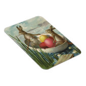 ヴィンテージイースターエッグとボートのイースターバニー マグネット (右側)