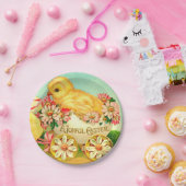 ヴィンテージイースターエッグシックフローラ花 ペーパープレート (パーティー)