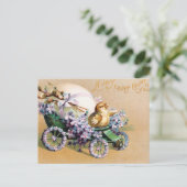 ヴィンテージイースターエッグシックフローラ花 ポストカード (スタンド正面)