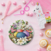 ヴィンテージイースターエッグスカートパーティープレート ペーパープレート (パーティー)