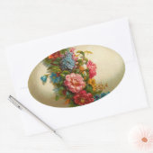 ヴィンテージイースターエッグステッカー 楕円形シール (封筒)