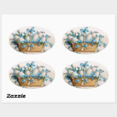 ヴィンテージイースターエッグステッカー 楕円形シール (シート)