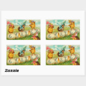 ヴィンテージイースターエッグチックス 長方形シール (シート)