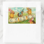 ヴィンテージイースターエッグチックス 長方形シール (バッグ)