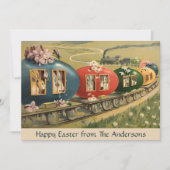 ヴィンテージイースターエッグトレインカスタムイースター シーズンカード (正面)