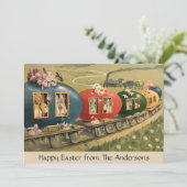 ヴィンテージイースターエッグトレインカスタムイースター シーズンカード (スタンド正面)