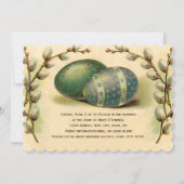 ヴィンテージイースターエッグドッグウッドイースターブランチ 招待状 (裏面)