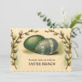 ヴィンテージイースターエッグドッグウッドイースターブランチ 招待状 (スタンド正面)