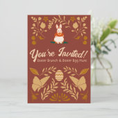ヴィンテージイースターエッグブランチ&エッグ狩り招待状 招待状 (スタンド正面)