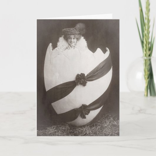 ヴィンテージイースターエッグレディ カード (正面)