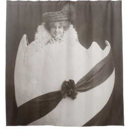 ヴィンテージイースターエッグレディ シャワーカーテン