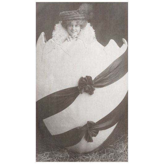 ヴィンテージイースターエッグレディ テーブルクロス (正面)