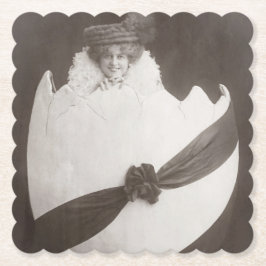 ヴィンテージイースターエッグレディ ペーパーコースター