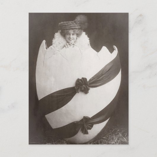 ヴィンテージイースターエッグレディ ポストカード (正面)