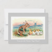 ヴィンテージイースターエッグ狩りパーティの招待状 招待状 (正面)