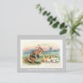 ヴィンテージイースターエッグ狩りパーティの招待状 招待状 (スタンド正面)