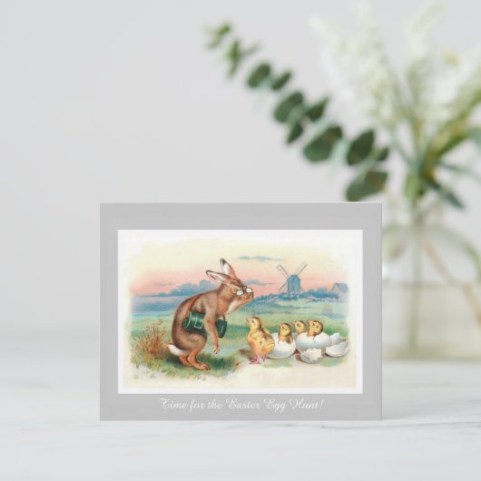 ヴィンテージイースターエッグ狩りパーティの招待状 招待状 (スタンド正面)