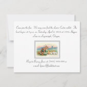 ヴィンテージイースターエッグ狩りパーティの招待状 招待状 (裏面)