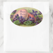 ヴィンテージイースターエッグ&ビオレット 楕円形シール (バッグ)