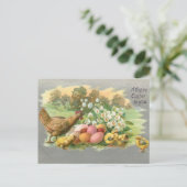 ヴィンテージイースターエッグ、ヘン&チックス ポストカード (スタンド正面)