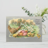 ヴィンテージイースターエッグ、ヘン&チックホリデーカード シーズンカード (スタンド正面)