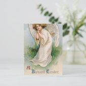 ヴィンテージイースターエンジェルの子 ポストカード (スタンド正面)