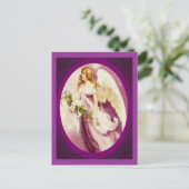 ヴィンテージイースターエンジェルの質感はがき シーズンポストカード (スタンド正面)